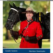 Cst. Simkins' Musical Ride trading card.