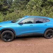 A blue Chevrolet Trax