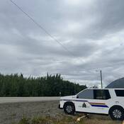 A RCMP vehicle cut-out on the South Klondike Highway just outside of Carcross, is a joint initiative between the Carcross/Tagish First Nation and Carcross RCMP. Photo courtesy of Carcross/Tagish First Nation