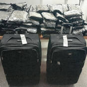Two suitcases containing 56 kg of cannabis were seized on July 10.