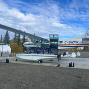 The RCMP Float Plane sitting ready for Operations Swamp Donkey