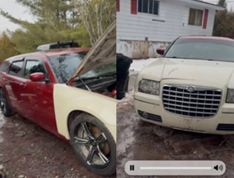 Stolen white and red 2005 Dodge Magnum near Grand Bay-Westfield, New Brunswick