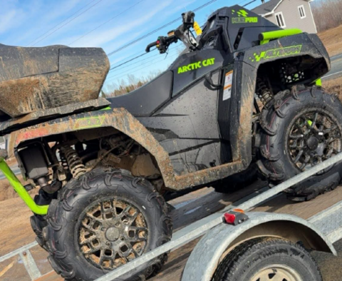 Stolen red 2026 Arctic Cat Alterra 600 EPS 850 ATV from Lavillette, New Brunswick