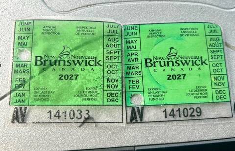 Fictitious inspection stickers