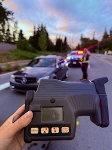 Langley traffic stop, vehicle impounded for excessive speed