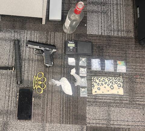Items seized by Southey RCMP. // Objets saisis par la GRC de Southey.