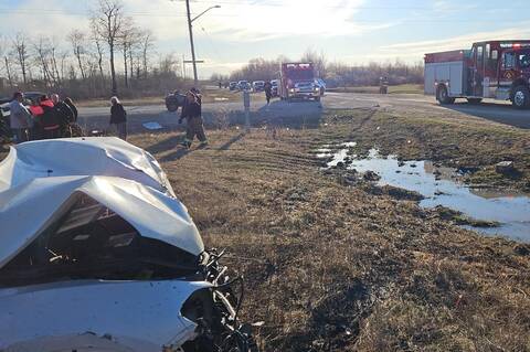 Six people were injured following a two-vehicle collision on the Ebb and Flow First Nation on May 16.
