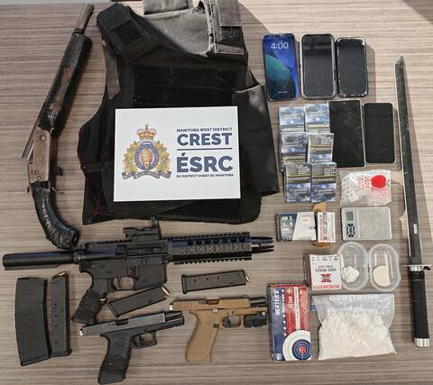 RCMP seized firearms and drugs after executing a search warrant at a residence on the Ebb and Flow First Nation on Oct. 20.