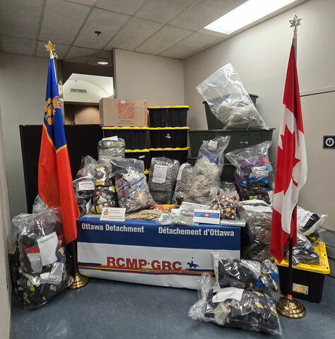 Photo of seized items.