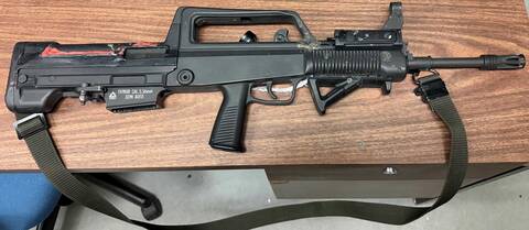 A weapon was seized from a Souris-area home on April 5.