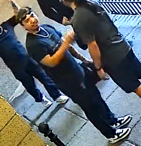 CCTV image of man in black clothing and black and white shoes sought following serious assault in Chilliwack nightclub