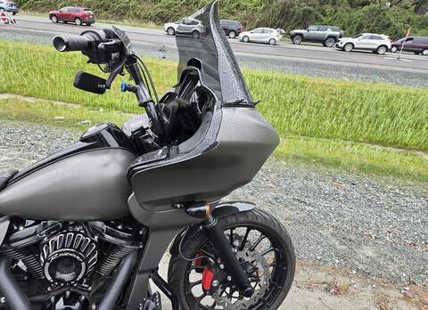 Witness Appeal After Serious Motorcycle Crash on Highway 1 in BC 8 Grey Harley Davidson motorcycle that crashed on Highway 1 near 256th