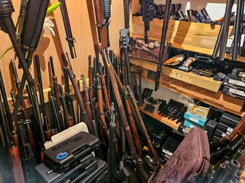Dauphin RCMP's General Investigation Section recovered 445 weapons from a Dauphin residence in July.