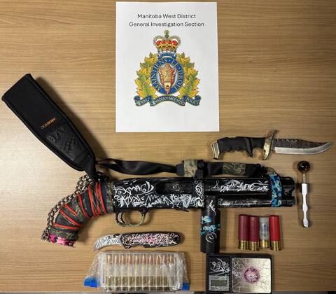 Dauphin RCMP seized multiple weapons after locating a male suspect on March 28 who was breaching conditions of his release order.