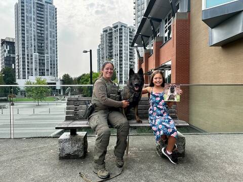 Photo of Elisa, Cpl. Carter and PSD Loni