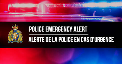 Police Emergency Alert  | Alerte de la police en cas d'urgence, RCMP crest and sirens