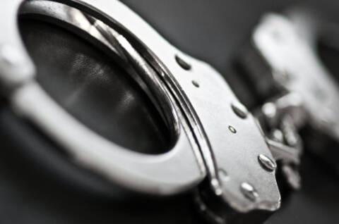 Stock image of a pair of handcuffs