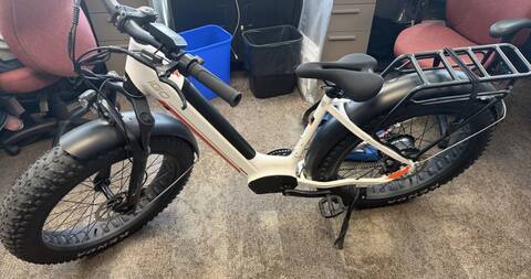 Recovered black and white iGO e-bike in Kelowna