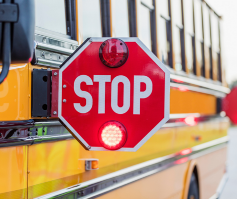 School bus stop sign