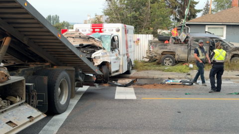 Picture of the crash scene, provided by CKPG / Photo d’une scène d’accident, fourni par CKPG