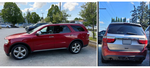 Photos of the stolen Dodge Durango.
