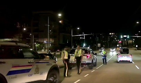 Richmond RCMP road block