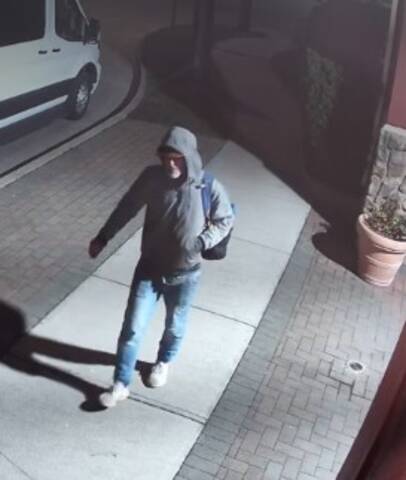 Suspect captured on surveillance footage