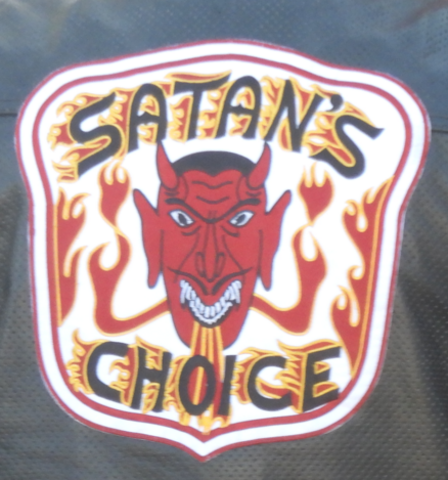 Satan's Choice Motorcycle Club patch related to Alberta RCMP warning