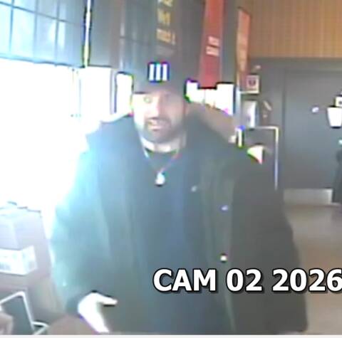 Surveillance image of suspect in Fort Saskatchewan liquor store thefts