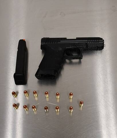 Suspected 3D printed firearm