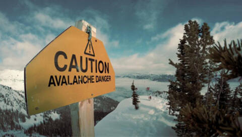 Caution avalanche danger
