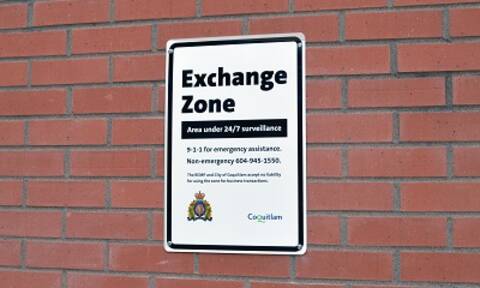 Exchange Zone Sign