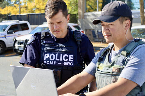 RCMP Mental Health Unit officer with Island Health Nurse